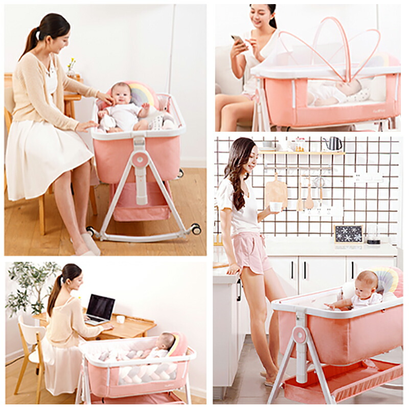 最大2000円OFFクーポン獲得！】HZDMJ ベビーベッド 折りたたみ