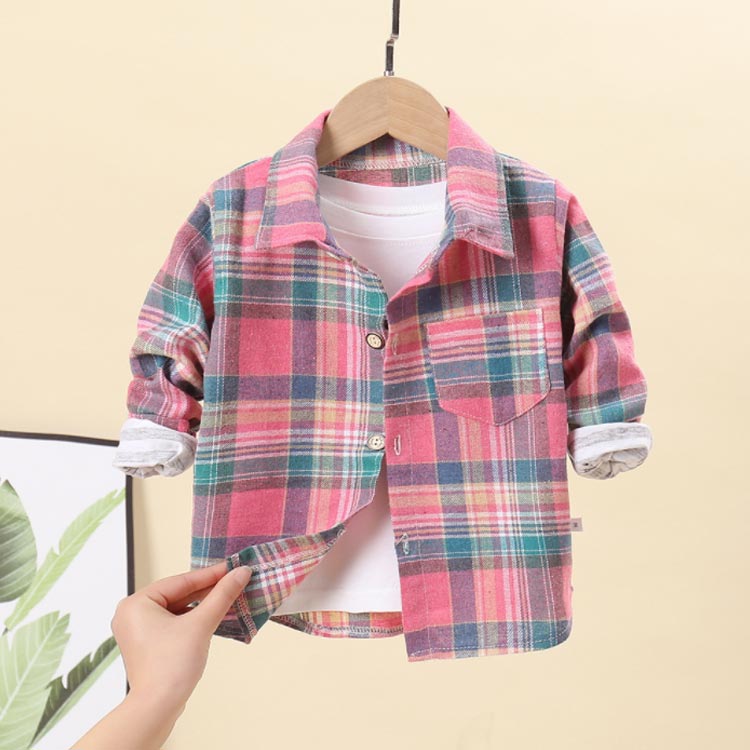 チェックシャツ チェック柄シャツ 長袖シャツ 春秋シャツ 羽織るもの こども 通学 120cm 長袖 90cm 子供 100cm ダンス 110cm  かっこいい 可愛い 130cm おしゃれ オシャレ 小学生 通園 ボタンシャツ 薄手 トップス