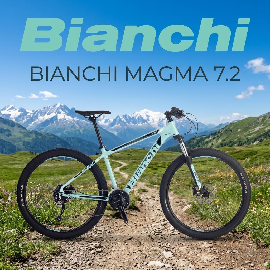 寸法押さえる特価 ビアンキ マウンテンバイク 銀輪 BIANCHI MAGMA 7.2 CK16 Black White Full Glossy イタリア共和国ブランド名 チェレステ  38珊 身の丈160～170珊度合い シマノ SHIMANO ALTUS ALIVIO 構成要素 サスペンション 通い 通学 かっこいい マウンテンバイク 太タイア