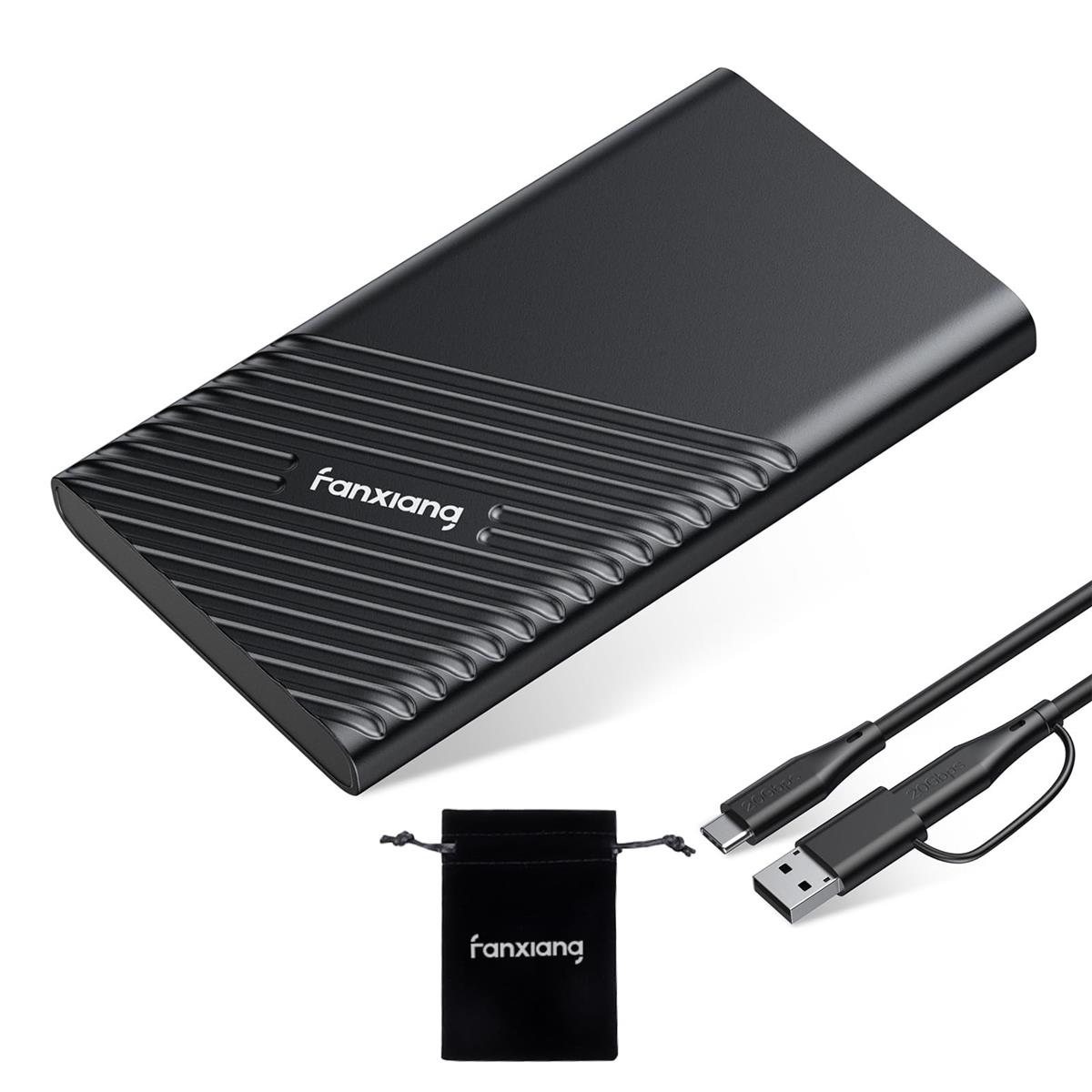 fanxiang SSD 外後ばらい 1tb【なおなお書き4/なおなお書き5動くこと突きとめる済】TLC NAND召しかかえる USB Type-C【最大限度読み込む2,050MB/s】小型 携帯型ssd Mac相応う 防滴防塵 耐衝撃 軽銀筐体