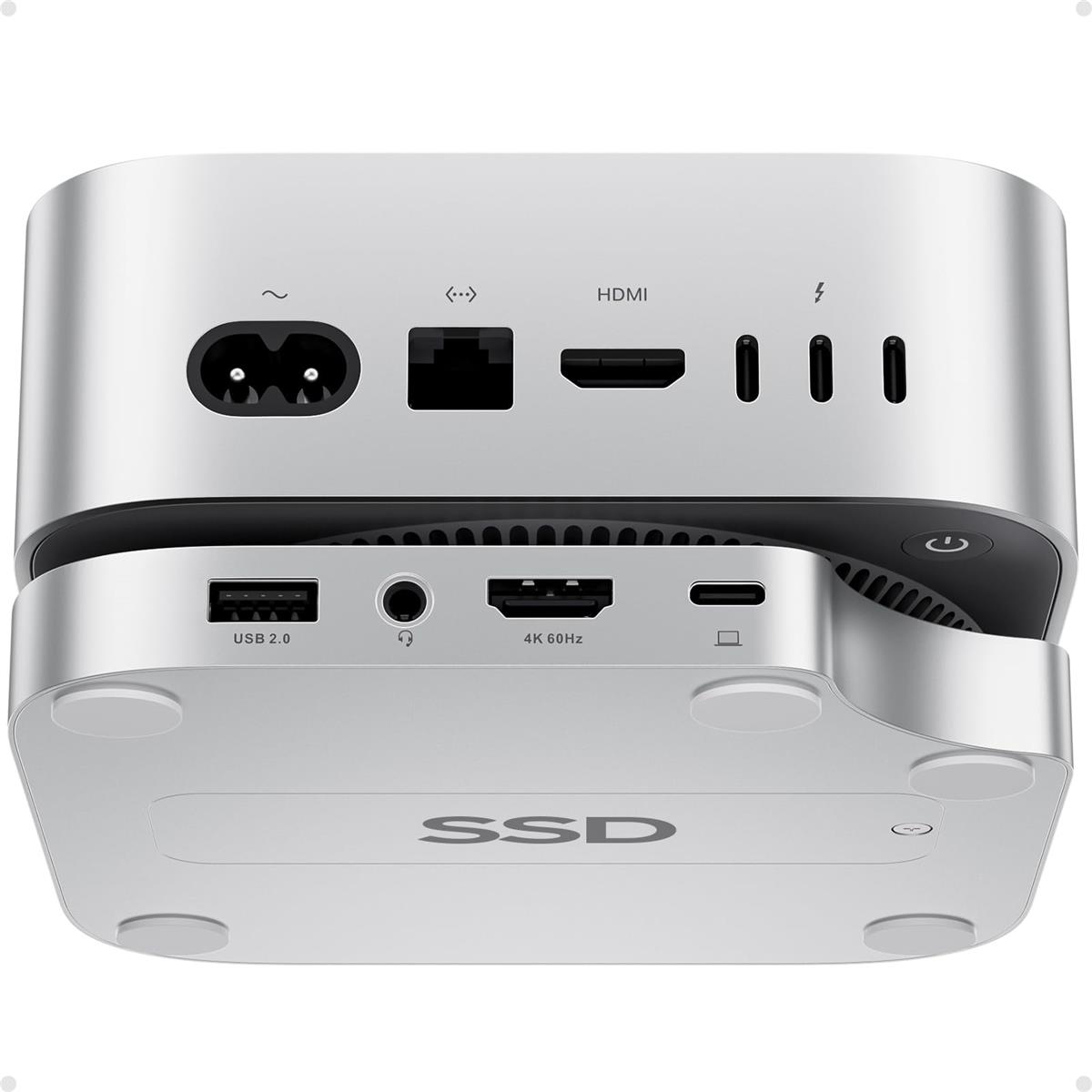 PULWTOP 9 in 1 USB C ハブ Mac Mini M4/ M4 Pro 2024用 ドッキングステーション up to 4TB 容量拡張 アクセサリー M.2 SSDスロット付, 1 x HDMI 4K 60Hz, 3 x USB-A 2.0, 1 x 3.5mm Audio, 1 x USB-C to ホスト, 1 x SD/TF3.0 カードスロット (SSD含まれない)|Love Lone Star