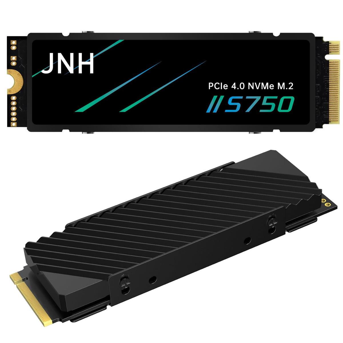 JNH SSD 2結核症 PCIe Gen4x4 NVMe 1.4 M.2 2280 ヒートシンク積み上げる 新型なおなお書き5 / なおなお書き5動くこと突き止める済み R:7400MB/s W:6700MB/s 高耐久3D NAND TLC S750 国内置き目