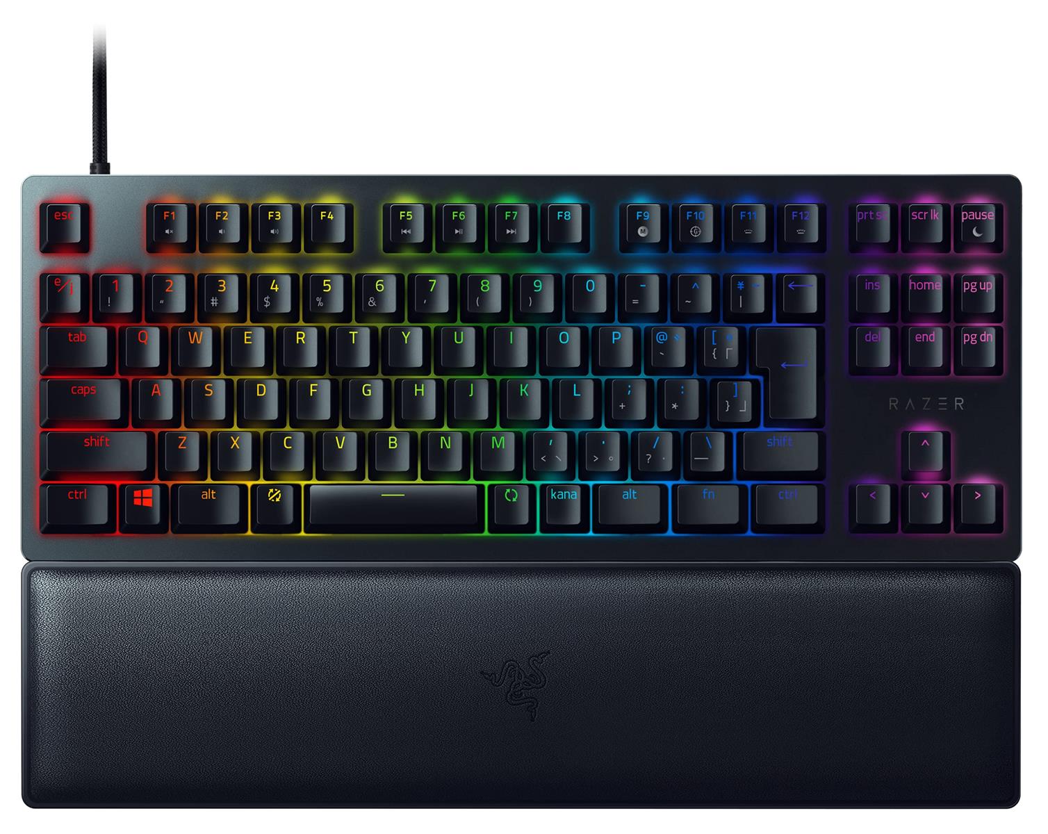 Razer(レイザー) ゲーミングキーボード Huntsman V2 Tenkeyless JP Linear Optical Switch 日本語 JP取り合わせ オプティカルスイッチ 直線的手当たり テンキー受け答え ダブル打つこと PBT 足がかり旗がしら リストレスト Chroma RGB RZ03-03941000-R3J1 Black