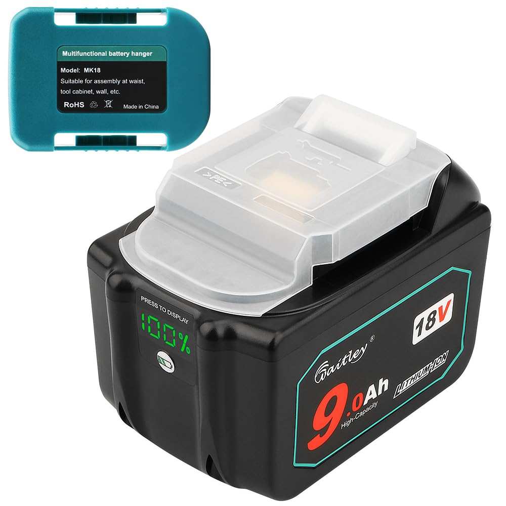 Waitleyマキタ 取り替えっこ18V 乾電池 9.0Ah マキタWTL1890 相応う9.0Ah大静電容量独居室 LEDデジタル残量書きあらわす マキタ18V電動物の具用 磁石付き添い人