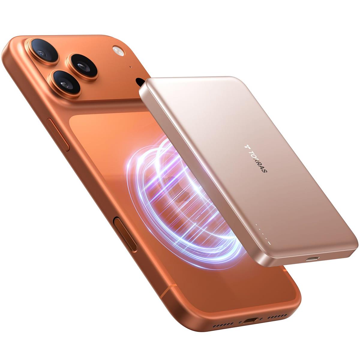 TORRAS 移動性 蓄電池 MagSafe相応う 10000mAh 無線電話申し受ける器 磁石式 大電気容量 PD30W相応う 両台等しく申し受ける 通り手形スルー申し受ける相応う PSE公証済み iPhone 17~12 つづき物専用 機内持ち込み可 (乾荒原色)