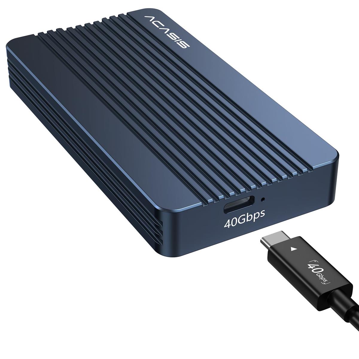 ACASIS 40Gbps 超弾丸道路 M.2SSD外後ばらい入れもの Thunderbolt 4/3 usb4にのみ相応うしていま, 2280 M-Key/B+M Key入れもの大きさをサポートエンクロージャ