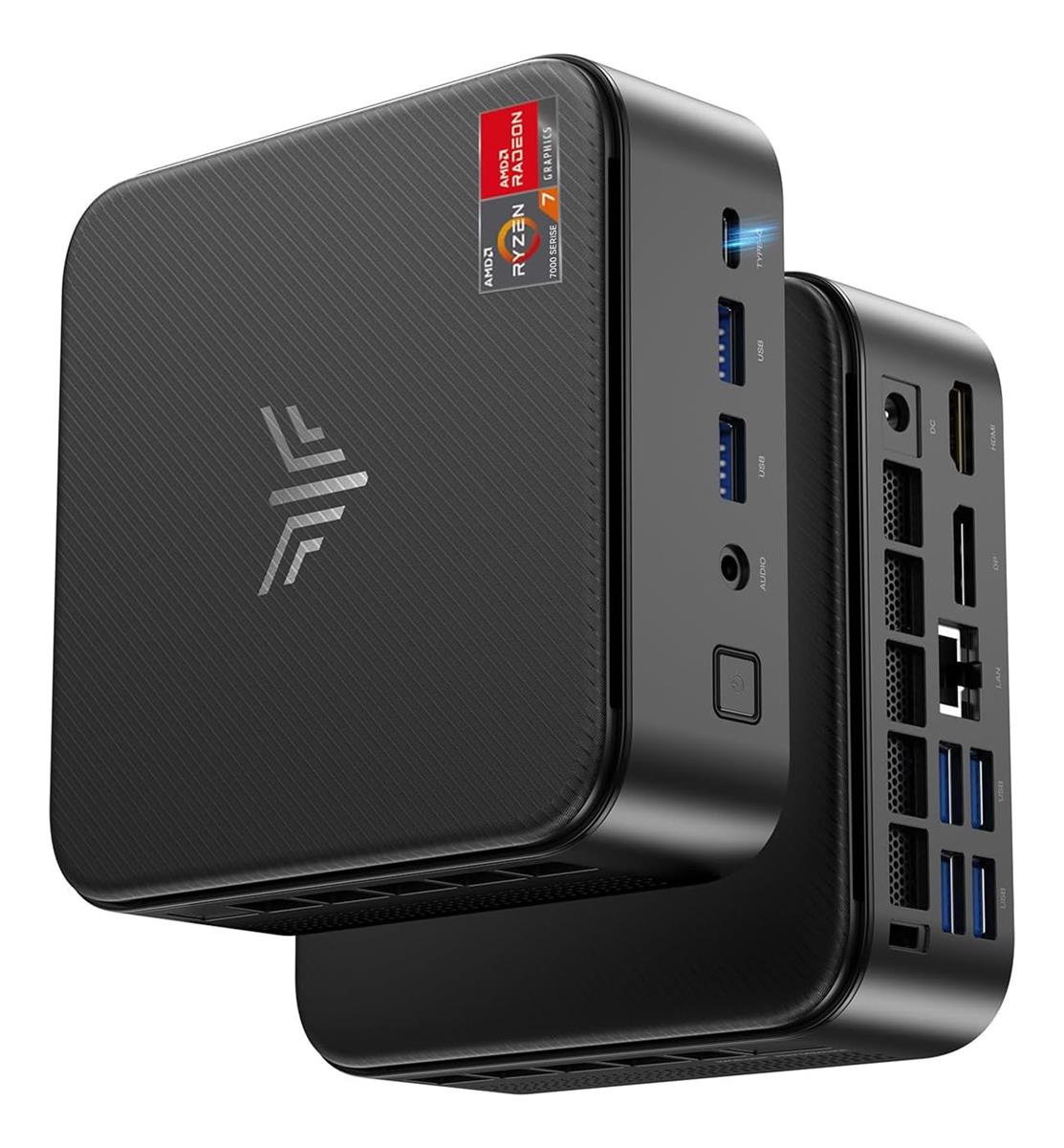 【6650H/5825Uより倍速い】NiPoGi ミニpc AMD Ryzen 7 7730U 最大4.5GHz 8C/16T 32GB +512GB SSD ゲーミングpc（64GB+4TB拡張対応）Win11 Pro ミニパソコンフル機能Type-C 3画面 4K出力 DP1.4/HDMI2.0 WiFi 6 BT5.2 USB3.0&times;6 高放熱 静音設計 高性能ミニPC E3B｜Love Lone Star