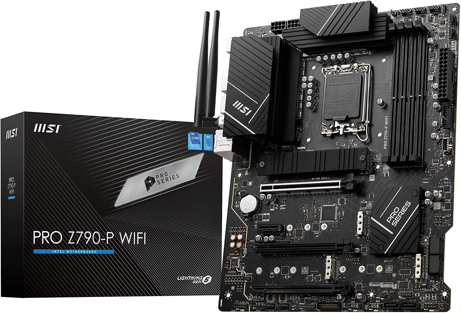 MSI母ちゃんゲーム盤 PRO Z790-P WIFI DDR5 第14/13/12時人中央処理装置(LGA1700)相応う ATX 取りひろげるヒートシンクM.2 Shield Frozr [Intel Z790積み上げる] MB5917
