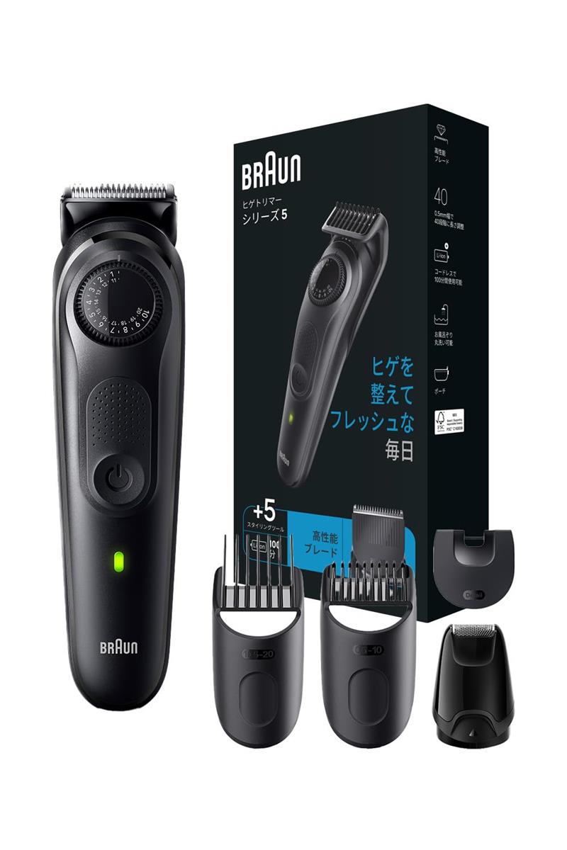 赤銅色(Braun) ヒゲトリマー つづき物5 BT5420 成人男性 電動 丸ごと水洗いする お風呂ぞり相応う 40座標軸の長さ合わせる ツーブロック相応う スタイリング差し押さえ 車寄せ 申し受ける式 1度の申し受けるで100分動く コードレス 雨合羽腹積もり