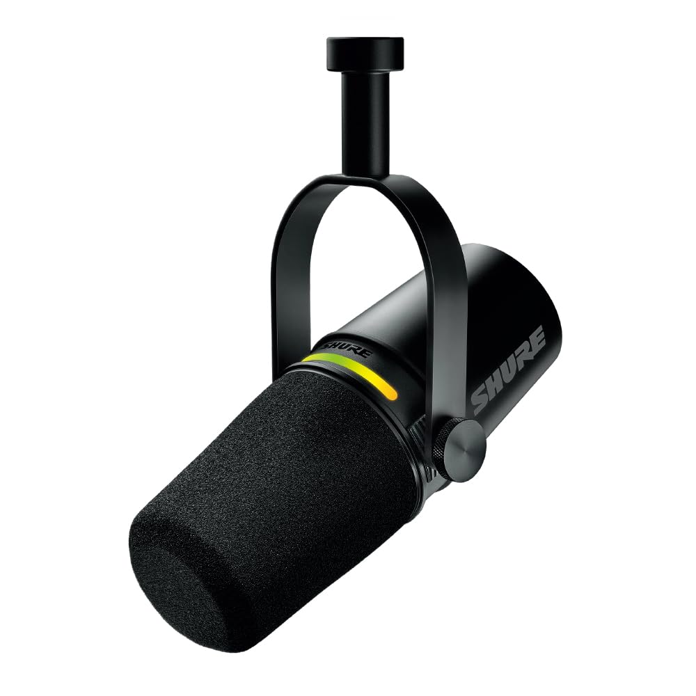 SHURE シュア MV7+ ポッドキャストマイクロホン ブラック MV7+-K : OBS 認証 ダイナミックマイク カーディオイド 単一指向性 USB-C XLR 有線 ノイズ除去 配信 ストリーミング YouTube 録音 レコーディング 音楽 実況 ゲーミング ボーカル DTM 宅録 iOS Android Mac Windows対|Love Lone Star