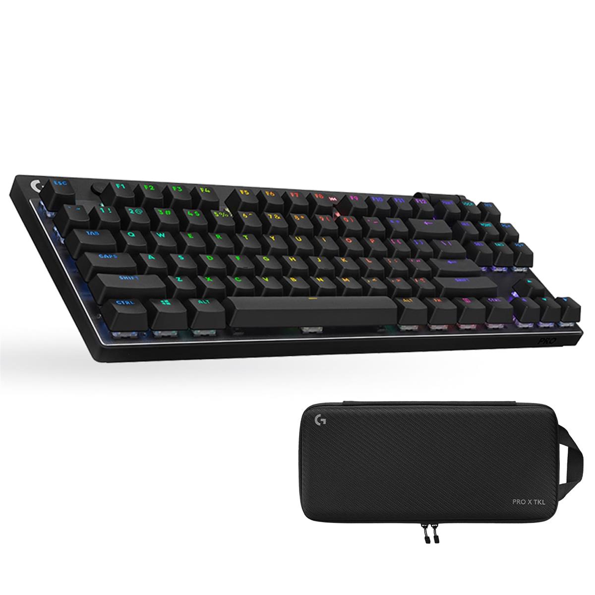 Logicool G PRO X TKL LIGHTSPEED 無線電話 ゲーミングキーボード テンキー受け答え GX取り替えっこ 直線的 力学的 鍵盤 Bluetooth 静音 日本語申し合わせ LIGHTSYNC RGB 着脱式有線テレビ 黒いこと 無線電話 国内定め事品