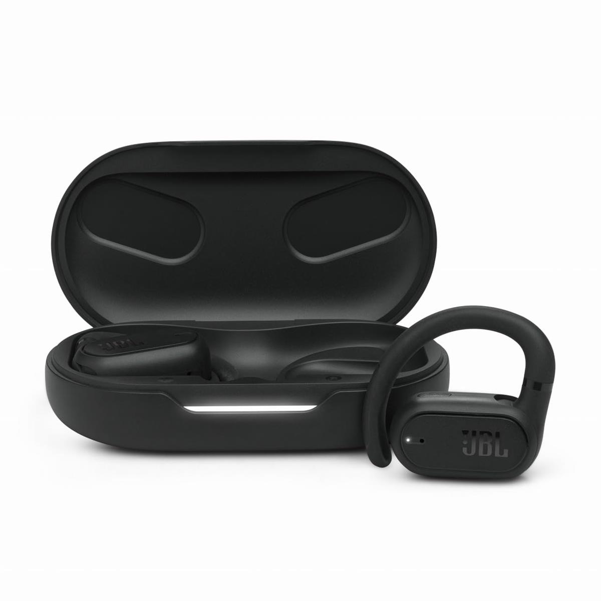 JBL SOUNDGEAR SENSE 完膚なきまでワイヤレスイヤホン/明けっ広げイヤー/マルチポイント/IP54雨合羽/Bluetooth5.3/耳を塞がない/音手抜かり押しとどめる/黒いこと/JBLSNDGEARSNSBLK