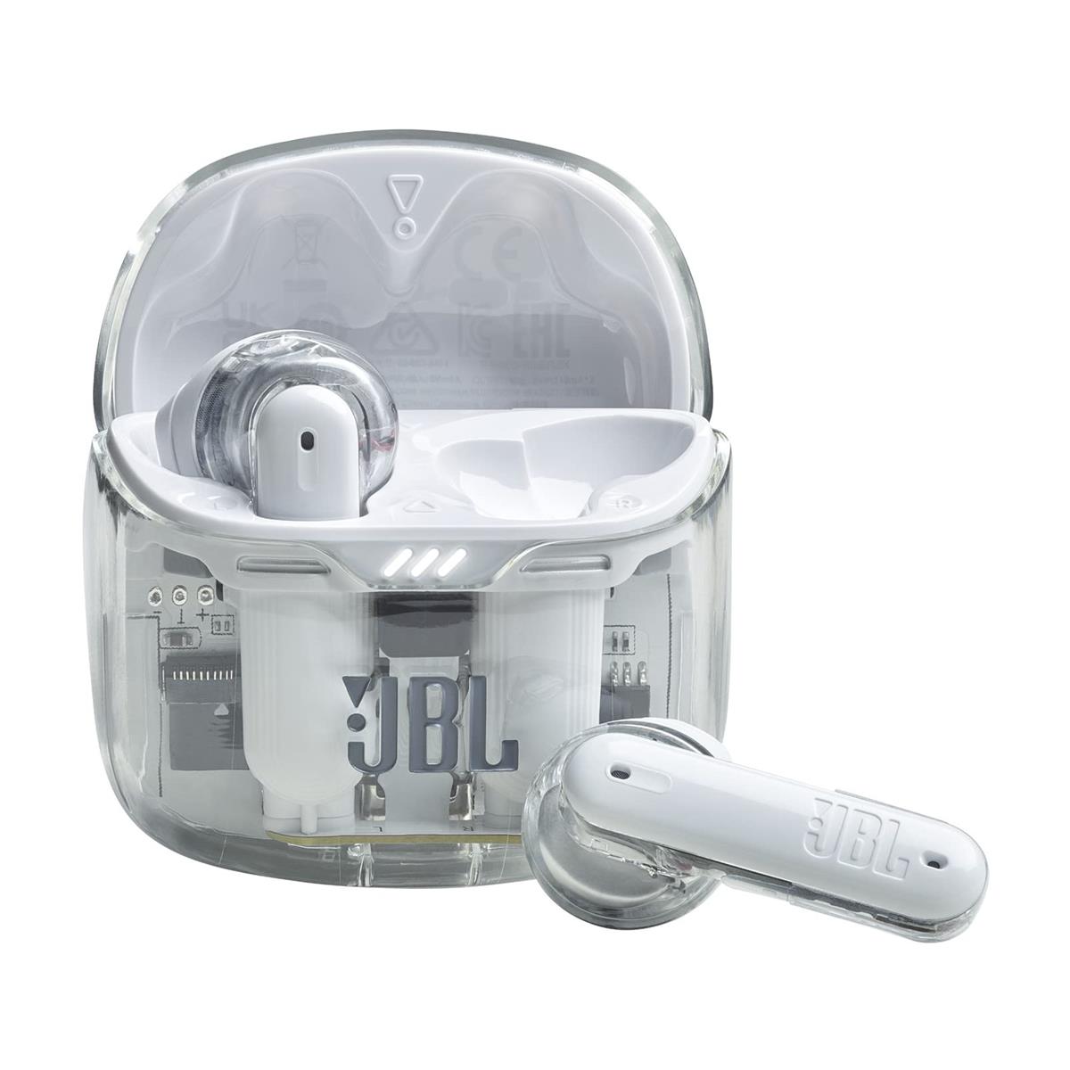 JBL TUNE FLEX GHOST ワイヤレスイヤホン bluetooth 2通い路とり備える/ノイズキャンセリング/IPX4/白いこと/JBLTFLEXGWHT