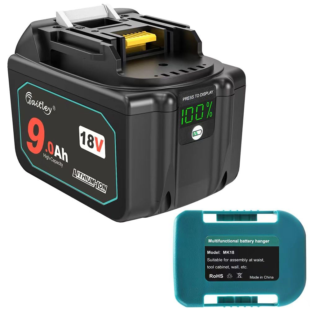 Waitley BL1830 18V 取り替えっこ マキタ蓄電池 9.0Ah 大収容能力9000mAh BL1840 BL1850 BL1860 BL1890 相応う 電動物の具乾電池 残量命令すること付き添い人
