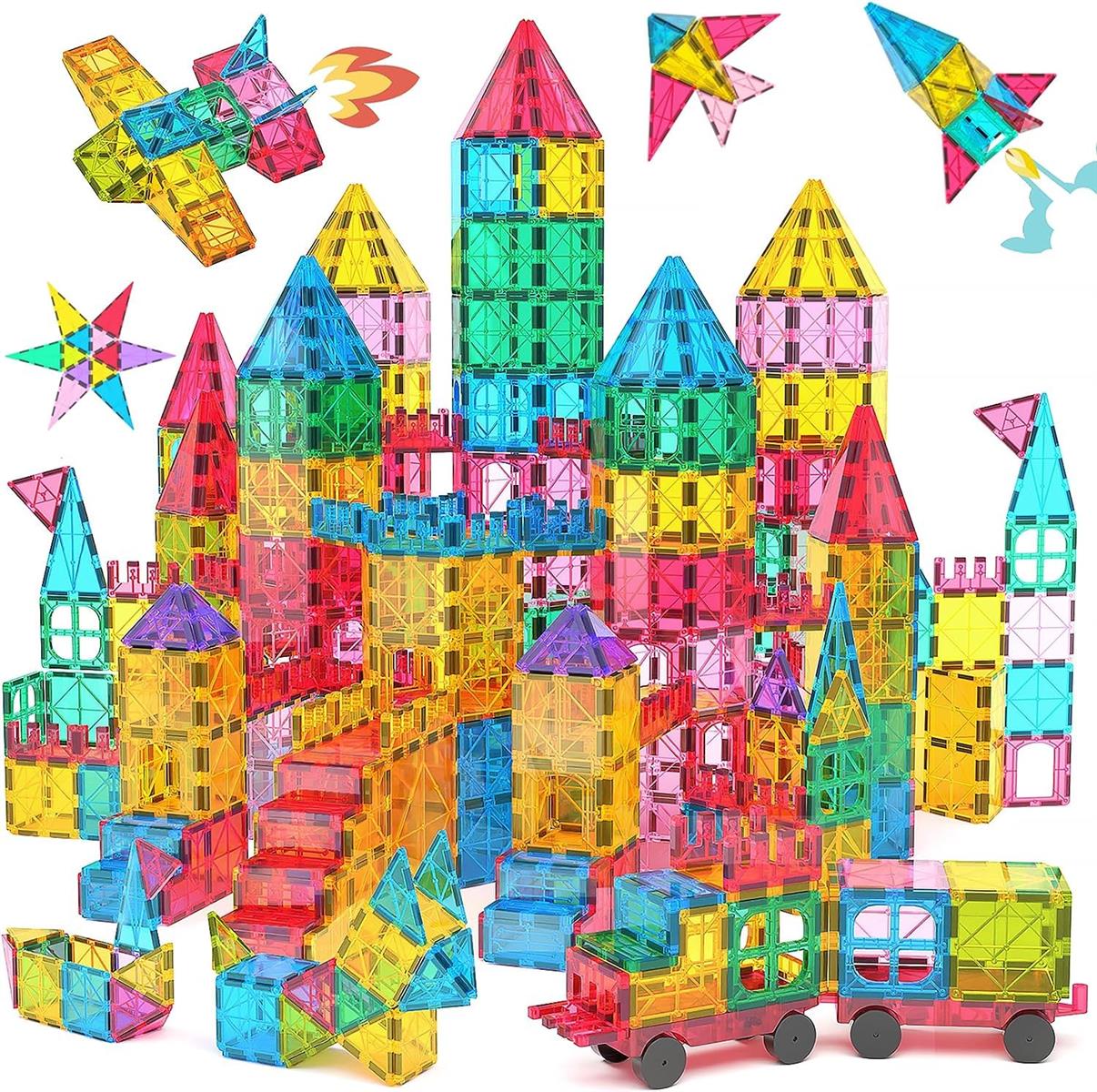 Jasonwell 108pcs マグネットブロック 磁気おもちゃ コンストラクト 磁石ブロック 子供 知育玩具 幼児 に おもちゃ 男の子 日本語バッケージ 立体パズル ゲーム モデル DIY 積み木 キーズ 誕生日 ギフト クリスマス プレゼント 贈り物｜Love Lone Star