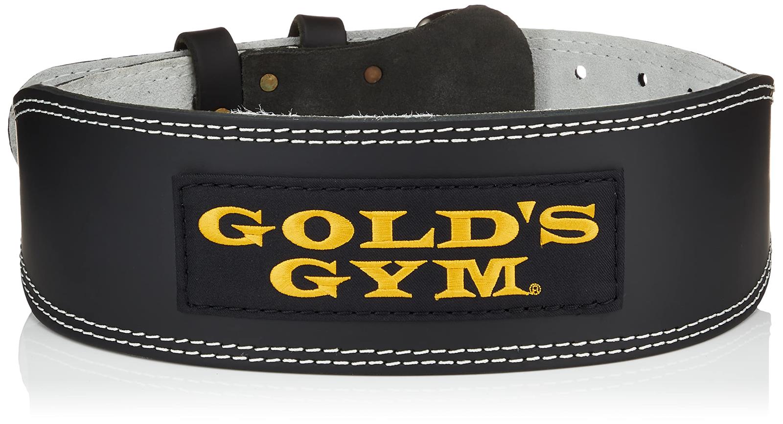 ゴールド体育館(GOLD`S GYM) トレーニングレザーベルトBK L(85~95糎) G3368 【置き目品 ゴールドジムトレーナー愛用】一般受け 定番 胴締め 黒