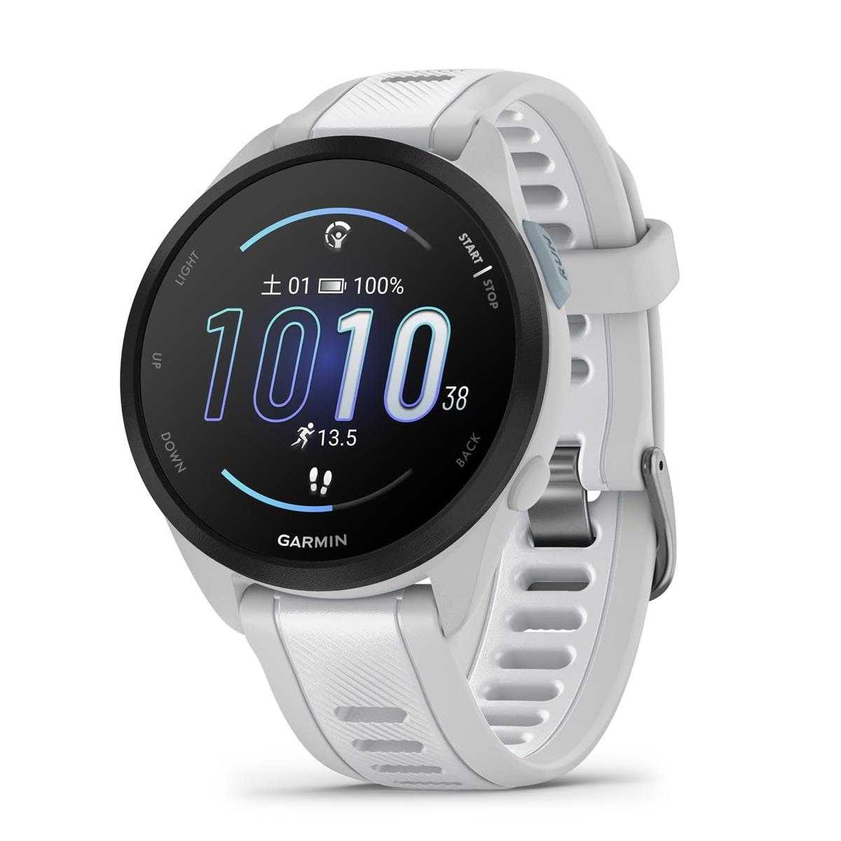 ガーミン(GARMIN) Forerunner 165 WhiteGray 駈けっくらGPS御覧なさる Android/iOS相応う Suica役立つこと積み上げる AMOLED見せびらかす