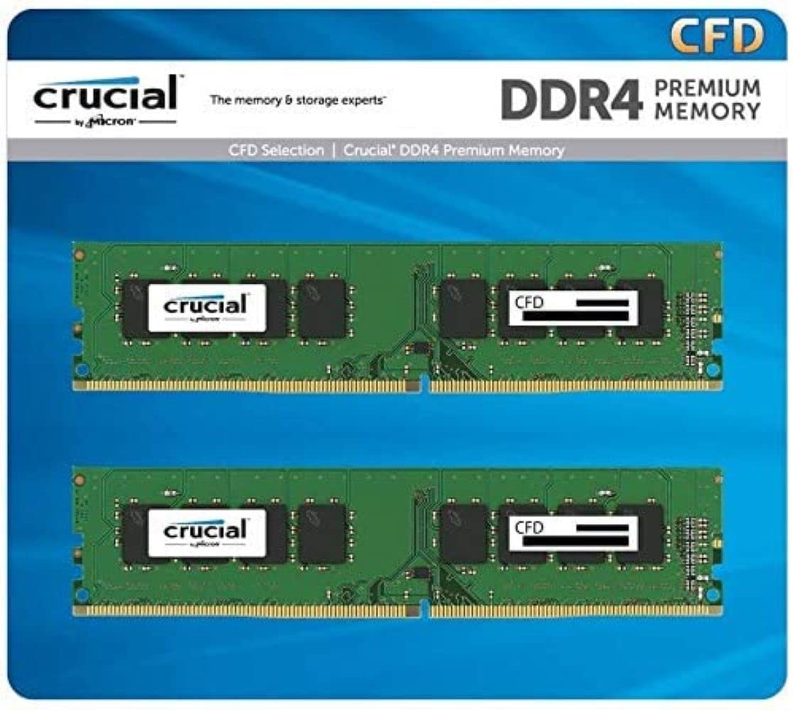 Crucial(クルーシャル) CFD売りわたす Crucial by Micron 勉強机いの一番マイコン用記憶装置 DDR4-3200 (2933・2666相応う) (マイコン4-25600) 8GB×2枚 288pin DIMM W4U3200コマーシャル-8GQ