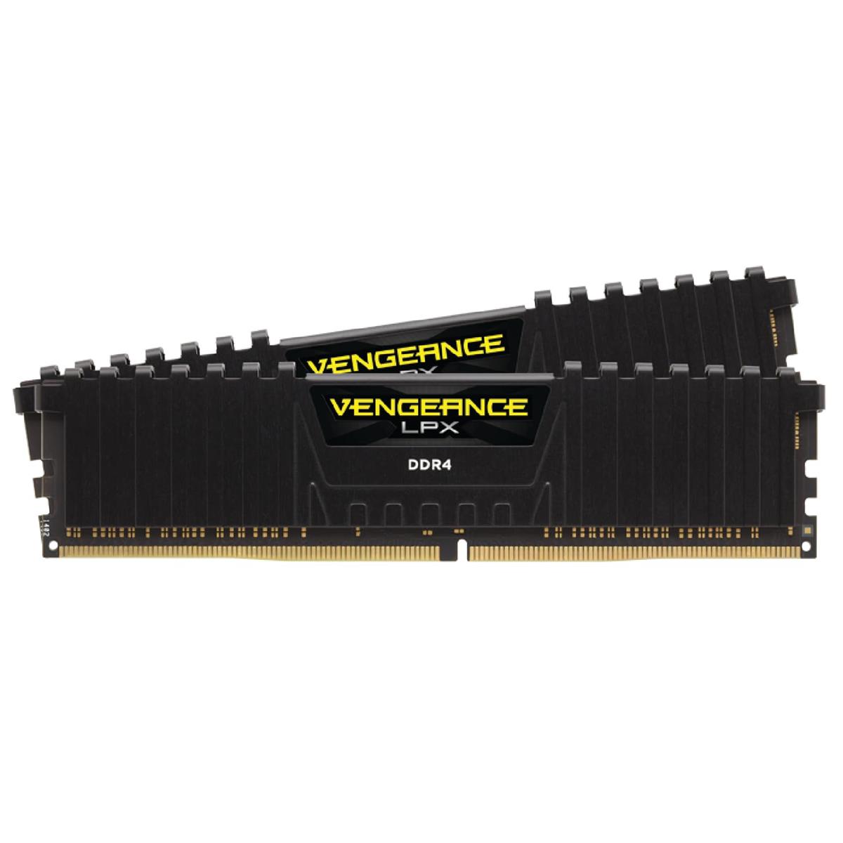 CORSAIR VENGEANCE LPX DDR4 記憶装置 32GB（16GB×2）最大限度3200MHz相応う Intel XMP相応う CL16 事務机いの一番パソコン用 黒いこと CMK32GX4M2E3200C16
