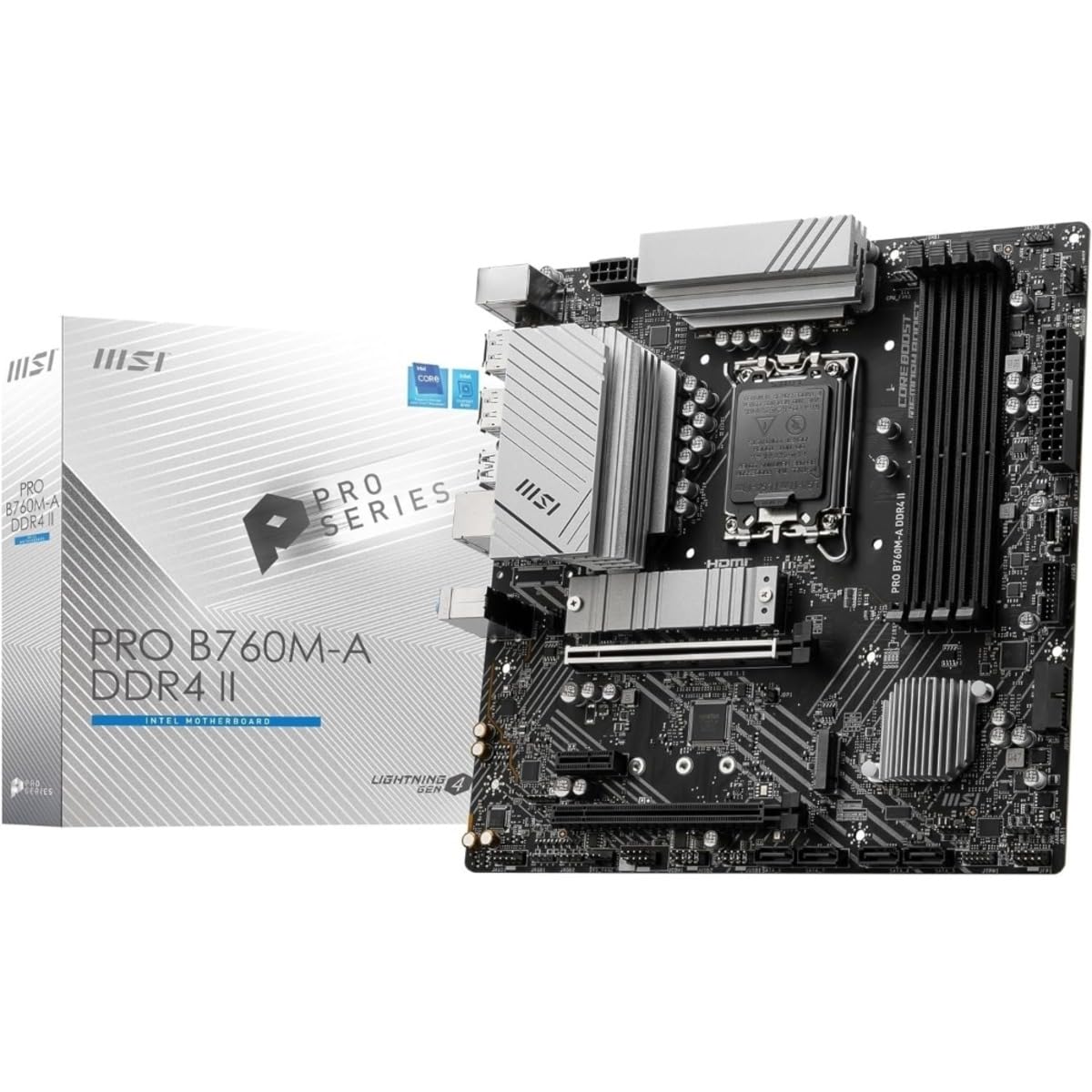 MSI母ちゃんゲーム盤 PRO B760M-A DDR4 II 第14/13/12時人Intel 中央処理装置(LGA1700) 【真っ白い自作パソコンで好いたらしい力くらべ】 [B760 積み上げる] MB6318