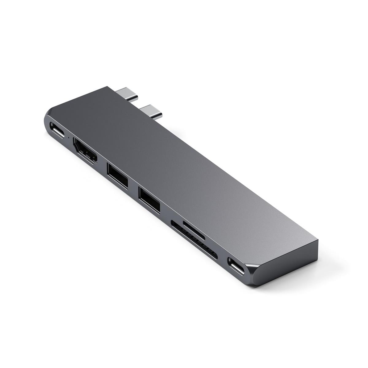 SATECHI 7 インチ 1 USB4 Pro Slim USB-Cマルチポートこしき、最大限度6K@60サイクル、100W 手っとり早い申し受ける、弾丸道路見聞移らす、USB 3.2 Gen2うつり変わりアダプタ、4K HDMI、SD/MicroSD歌留多愛読者 ? MacBook Air \u0026 Pro 相応う ? あき場所薄墨色