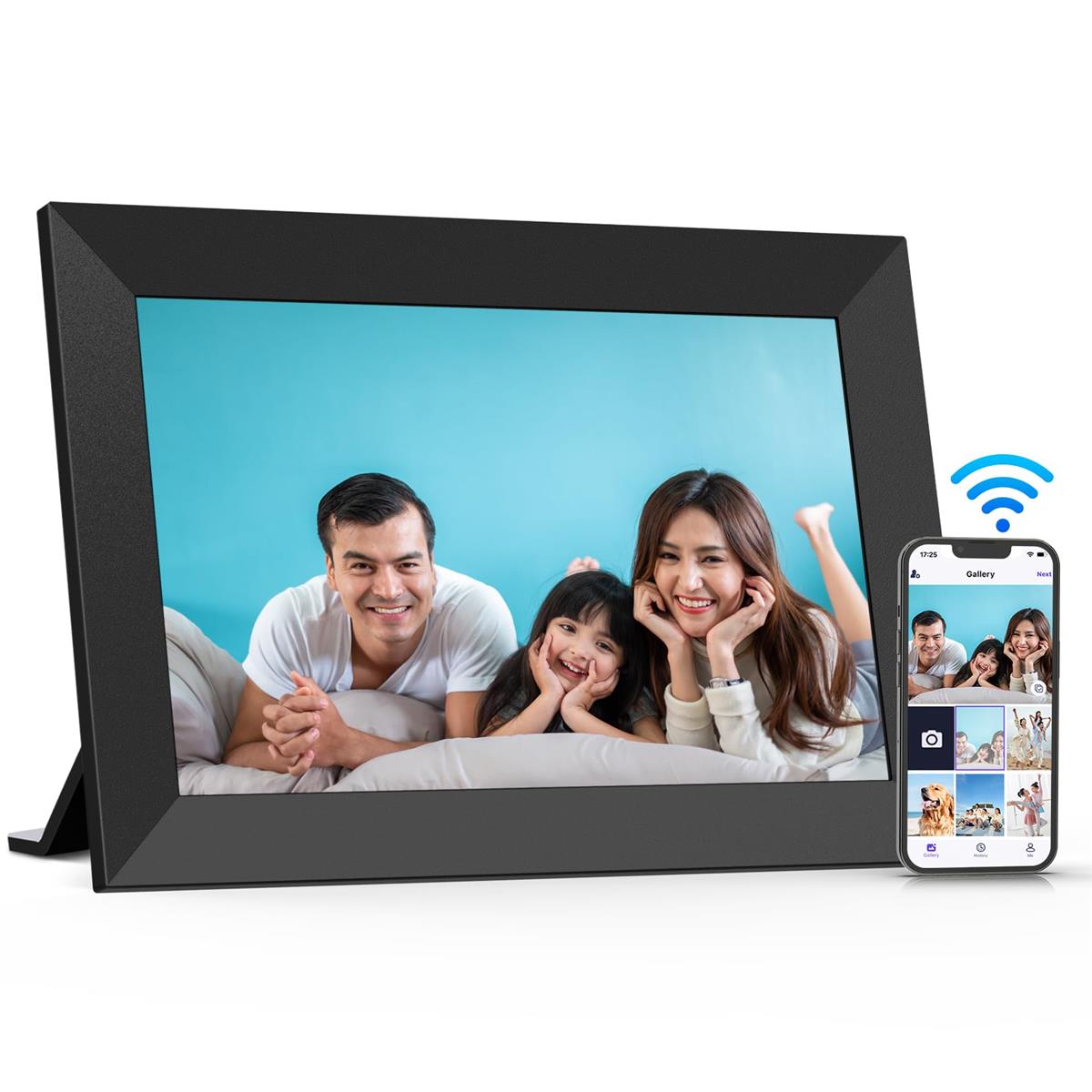 FANGOR デジタルフォトフレーム Wi-Fi 10.1in 1280*800解像力 32GB内蔵 SD歌留多取りひろげる可 活動写真/映像/日本ばれ見とおし 横すべり演芸会 生まれ落ちる日 母の日 父の日 敬老の日 未経験者向け