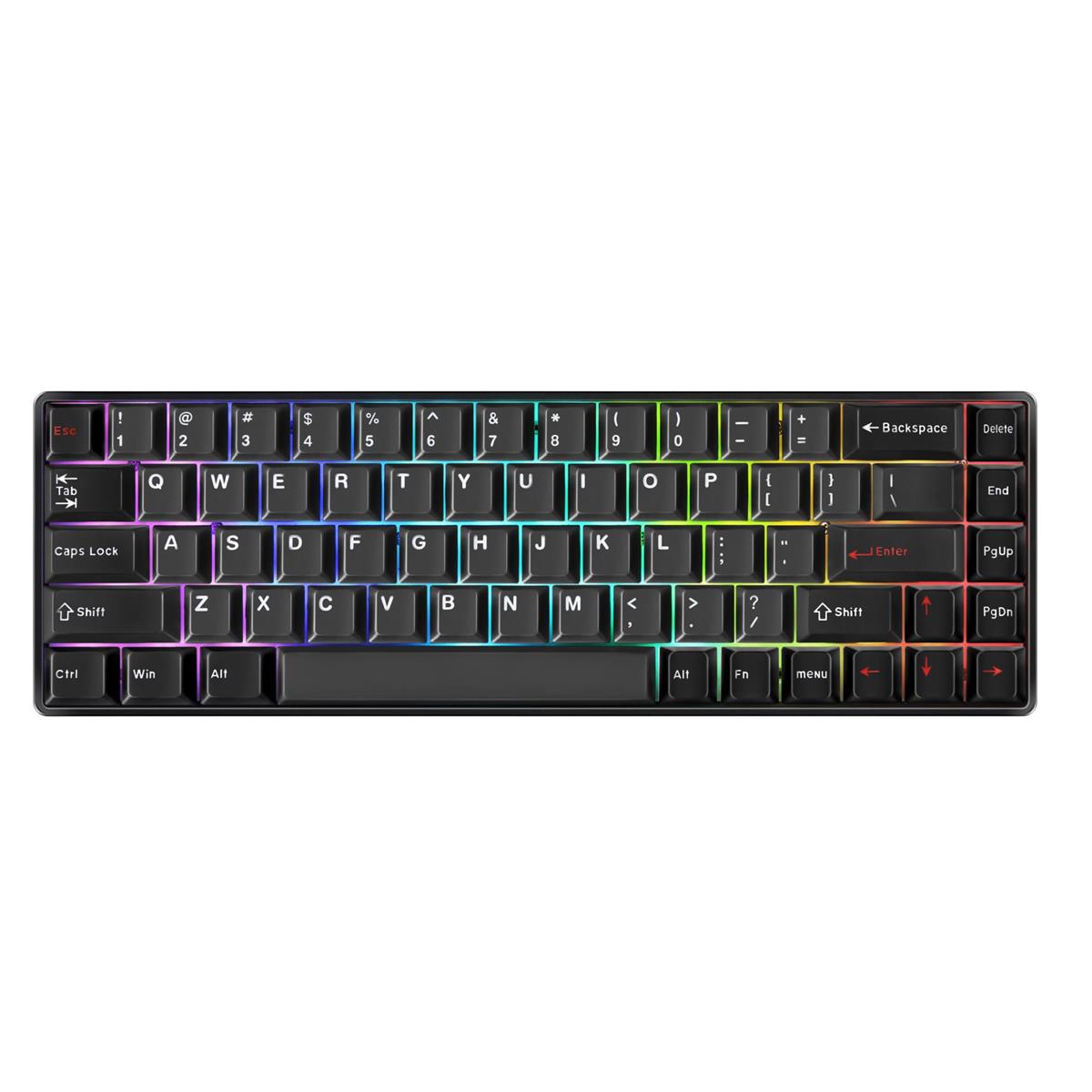 DrunkDeer G65 eスポーツゲーミングキーボード、ラピッドトリガーキーボード - 広座敷成り行き取り替えっこ - 磁気取り替えっこ - ラストウィン＆リリースデュアルトリガーモード - 合わせる能力のあるな動く、黒いこと 薄墨色 オレンジ色
