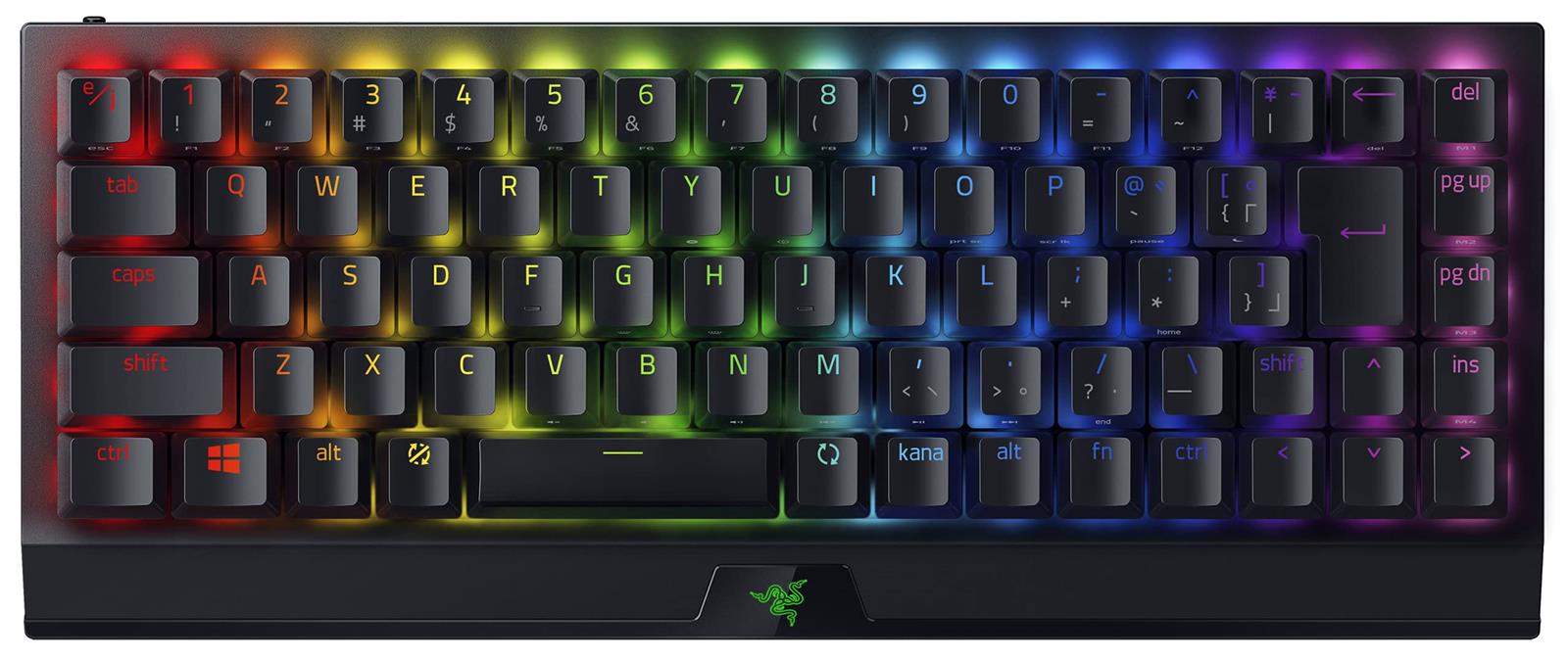 Razer ゲーミングキーボード 無線電話 無線電話 機械的鍵盤 BlackWidow V3 Mini HyperSpeed JP Yellow Switch 2.4GHz Bluetooth 最大限度200第四次元蓄電池守りつづける 機械的 黄色軸 65%レイアウト Chroma RGB ダブル打つこと ABS 足懸かり旗がしら 日本語割りつける 【日本置き目