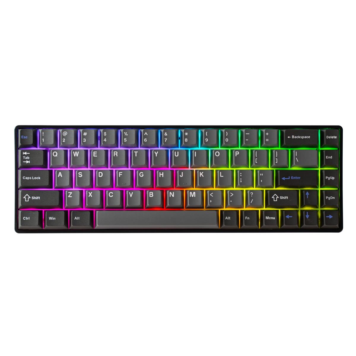 DrunkDeer G65 eスポーツゲーミングキーボード、ラピッドトリガーキーボード - 広座敷成り行き取り替えっこ - 磁気取り替えっこ - ラストウィン＆リリースデュアルトリガーモード - 合わせる能力のあるな動く、黒いこと 薄墨色 ペリー