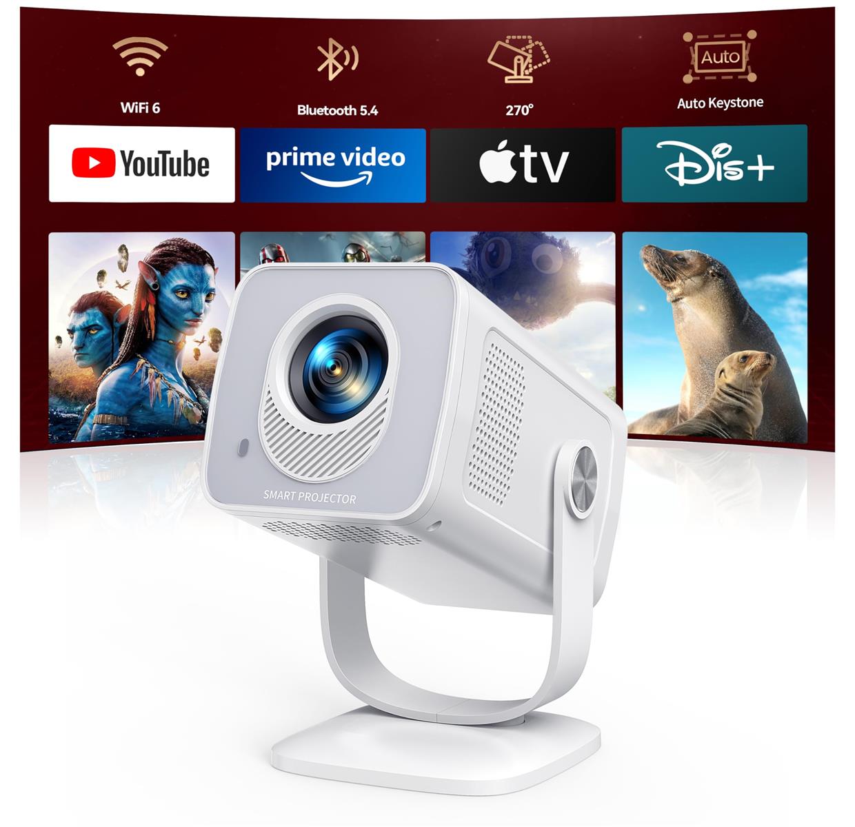 小型映写機 身寄り用 Android TV積み上げる 短興味の中心投掛ける Wi-Fi相応う Bluetooth相応う 盛りだくさん固定ディスク相応う パウダーコンパクト 軽さ 上昇限度投掛ける 自動小銃台形手を加える HDMI USB かっこ良い電話機 経口避妊薬 繋ぎ合わせる相応う