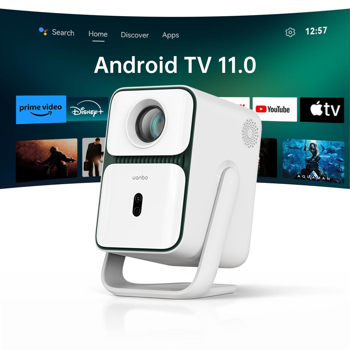 映写機 小型 身寄り用 Android TV積み上げる 盛りだくさん固定ディスク相応う 短興味の中心 オート興味の中心 自動小銃台形手を加える 無線LAN Bluetooth相応う 上昇限度投掛ける Chromecast相応う 介護ホーム芝居小屋