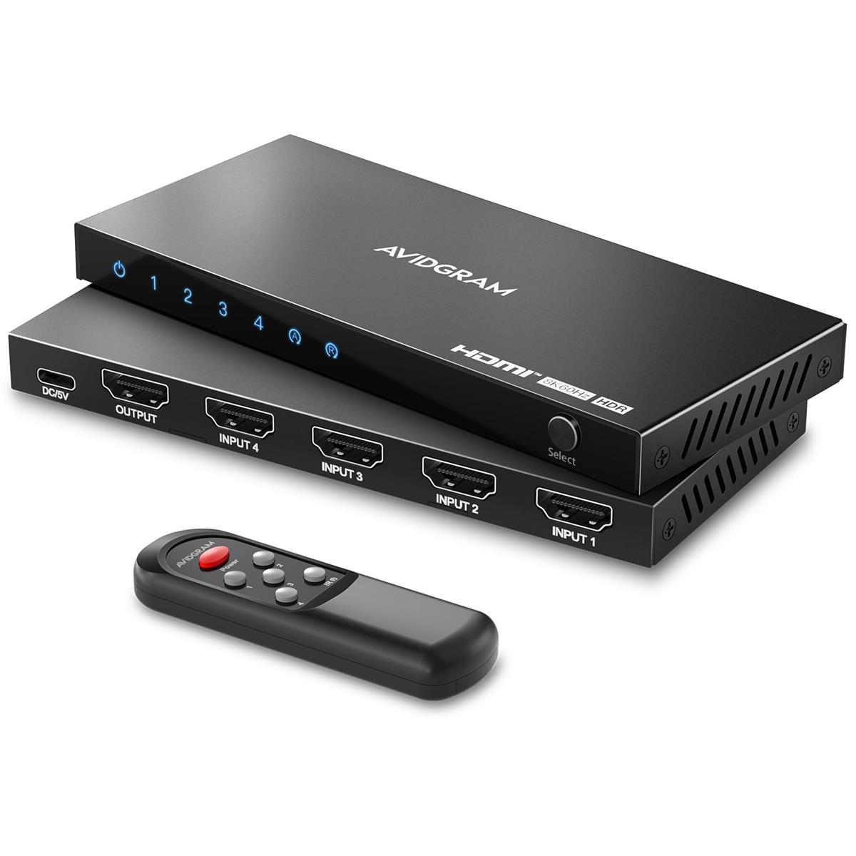HDMIうつり変わり器 4インプット1最終生産物 8K相応う 4K120サイクル相応う HDMI2.1 自動小銃うつり変わり 遠隔操作付 48Gbps