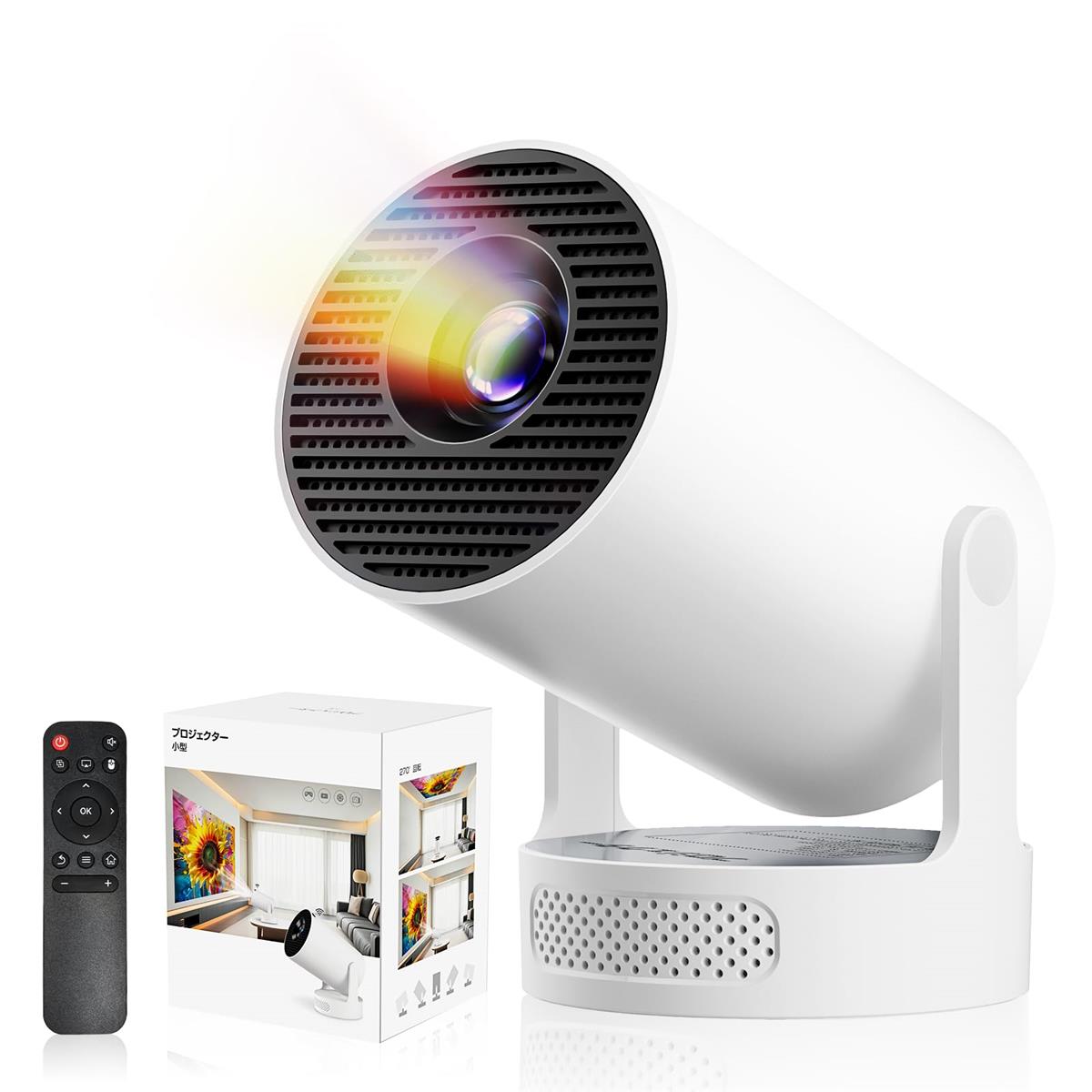 映写機 身寄り用 2026引きあげる点数 Android TV14.0積み上げる 388g軽さ 30000LM 1080P 4K相応う 270°回転させる 短距離 上昇限度投掛ける Wi-Fi6 Bluetooth5.4 自動小銃台形手を加える HiFi金棒引き内蔵 スマホ/パソコン/なおなお書き/Switch/ヴィデオディスク相応う
