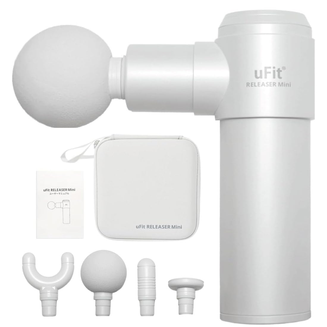 uFit RELEASER Mini 筋膜版行火器 ミニ 豪然たる 8粍振り幅 軽さ 500g 静音 振りまわす気泡管水準器4度合い 差し押さえ4種 役立つこと映像