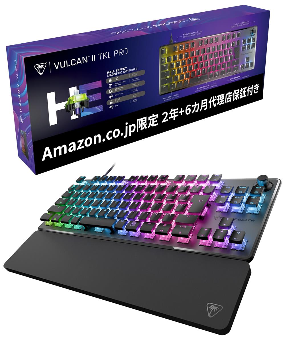 ラピッド銃の引き金 積み上げる ゲーミングキーボード Vulcan II TKL Pro リアクタップ(SOCD洗浄剤/ラピトリ一斉に可) 変数アクチュエーション 日本語申し合わせ 有線 黒いこと/黒 ホールエフェクトアナログ テンキー受け答え RGB Windows
