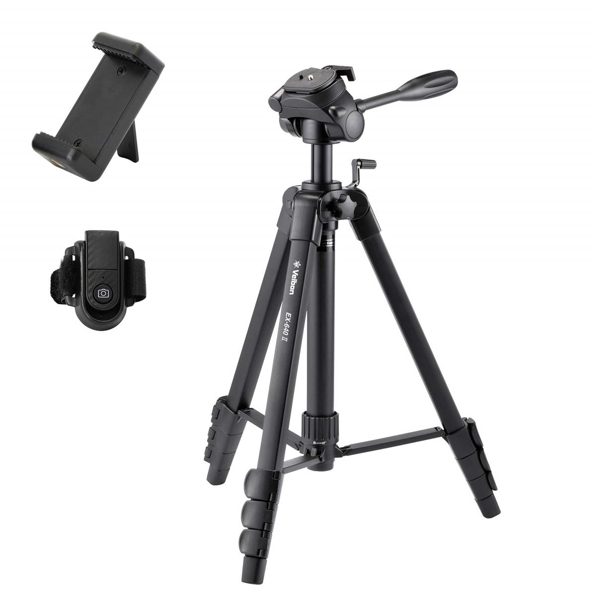 ベルボン Velbon ファミリー三脚 EX-640 II AZ 4段 レバーロック 全高170cm 脚径26mm 中型 3Way雲台 DIN規格クイックシュー対応 アルミ脚 脚カラー黒 017915500587｜Love Lone Star 11,822円