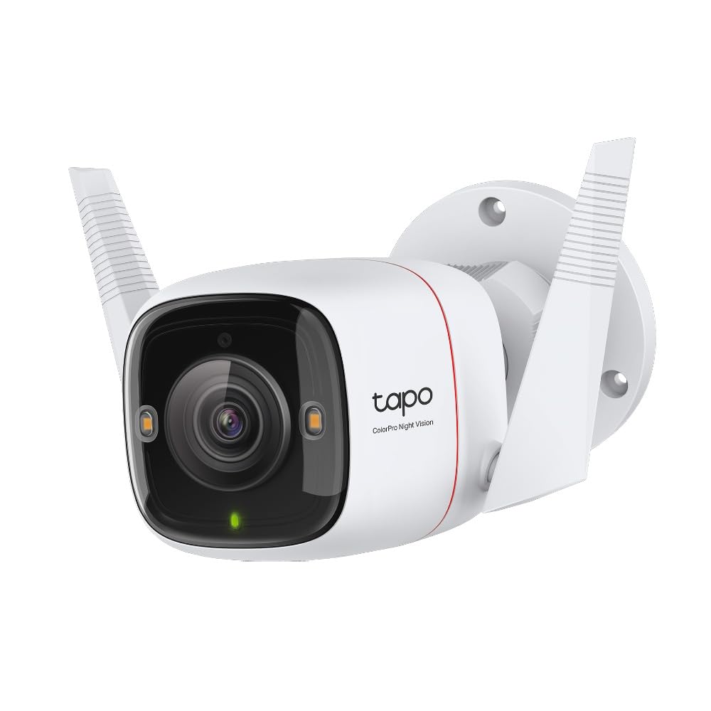 TP-Link Tapo 防犯写真機 室外 監督すること写真機 室外防犯 2K QHD ColorProナイト爵 視力 PoE 有線ローカルエリアネットワーク 無線電話繋ぎ合わせる 音吐電話を掛ける 人工知能学さがし当てる IP66 雨合羽防塵 microSD/クラウド保護すること  Tapo C325WB V2.0