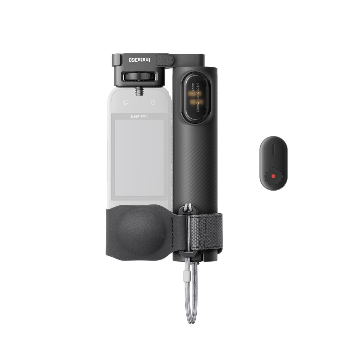 Insta360 折りたたみ式内蔵三脚架付き添い人自撮り棒遠隔操作一揃いの道具、（見えない自撮り棒内蔵・三脚架一体型）、Vlog、山歩き、寄りあつまる活動写真に至適。X5、X4 Air、X4、X3動き写真機に相応う