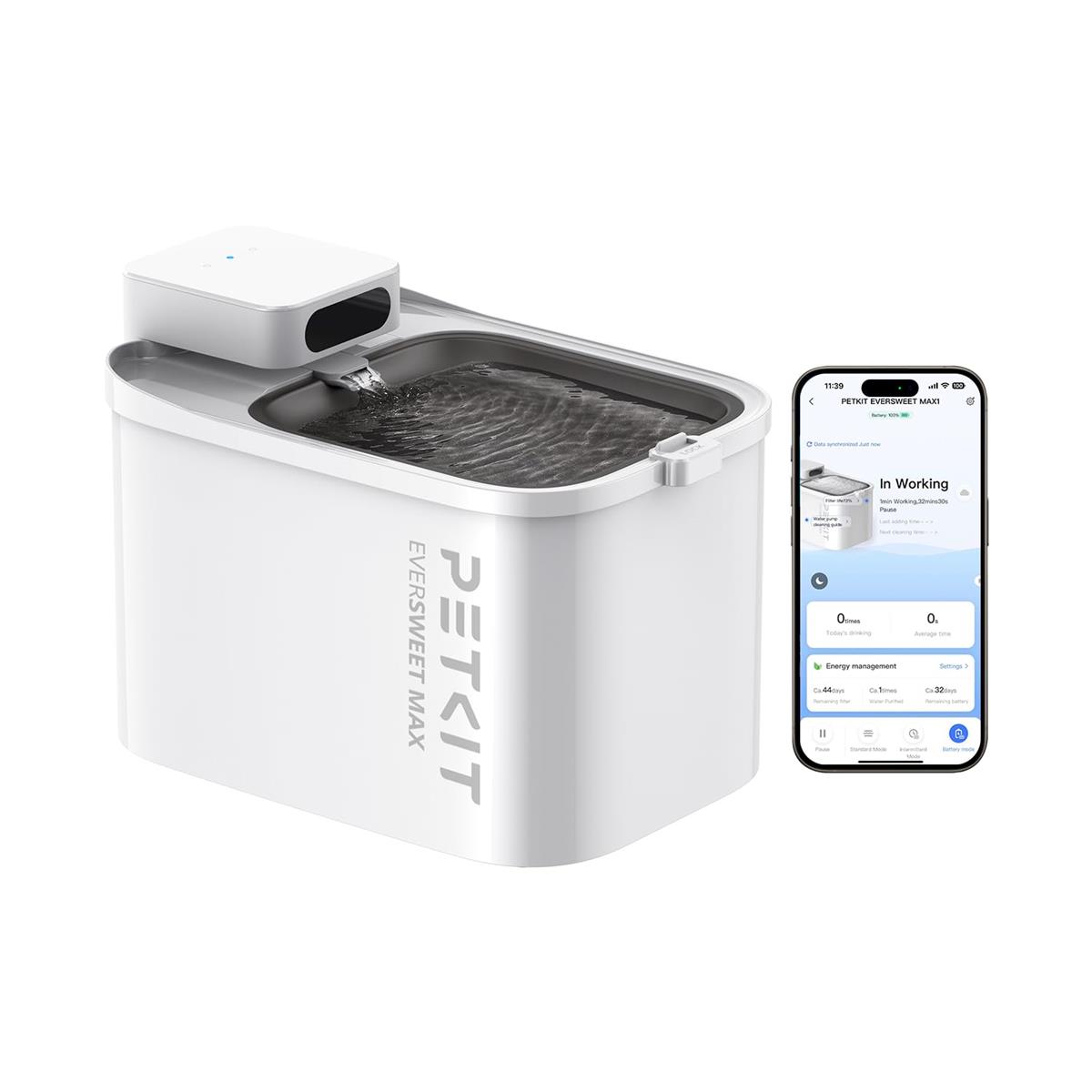 自動給水器 猫 犬用 コードレス 静音ポンプ ペット給水器 室内 交換フィルター付 アプリ管理 大容量3L MAX ペット用 みずのみ器｜Love Lone Star
