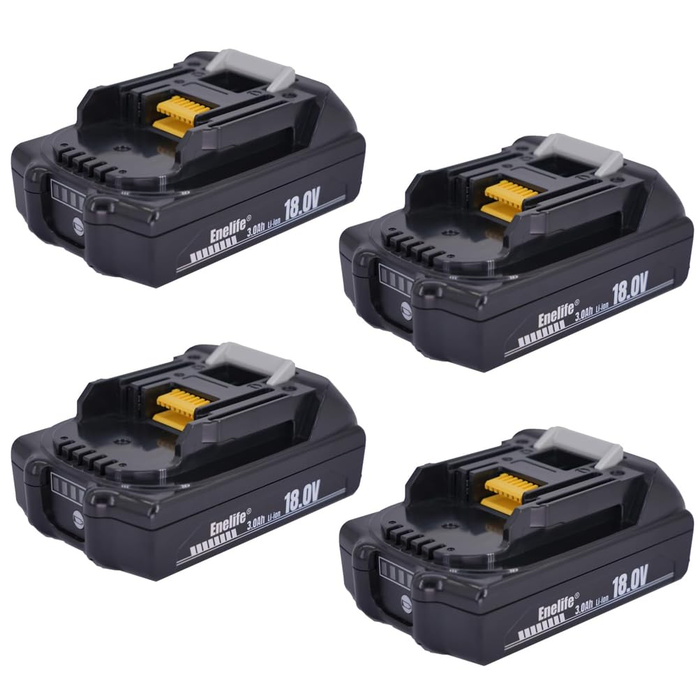 マキタ 互換 バッテリー 18V シリーズ 3000mAh 長寿命電池搭載 残量表示機能 5億円製造物責任保険付 (1830B/T・四個セット)｜Love Lone Star