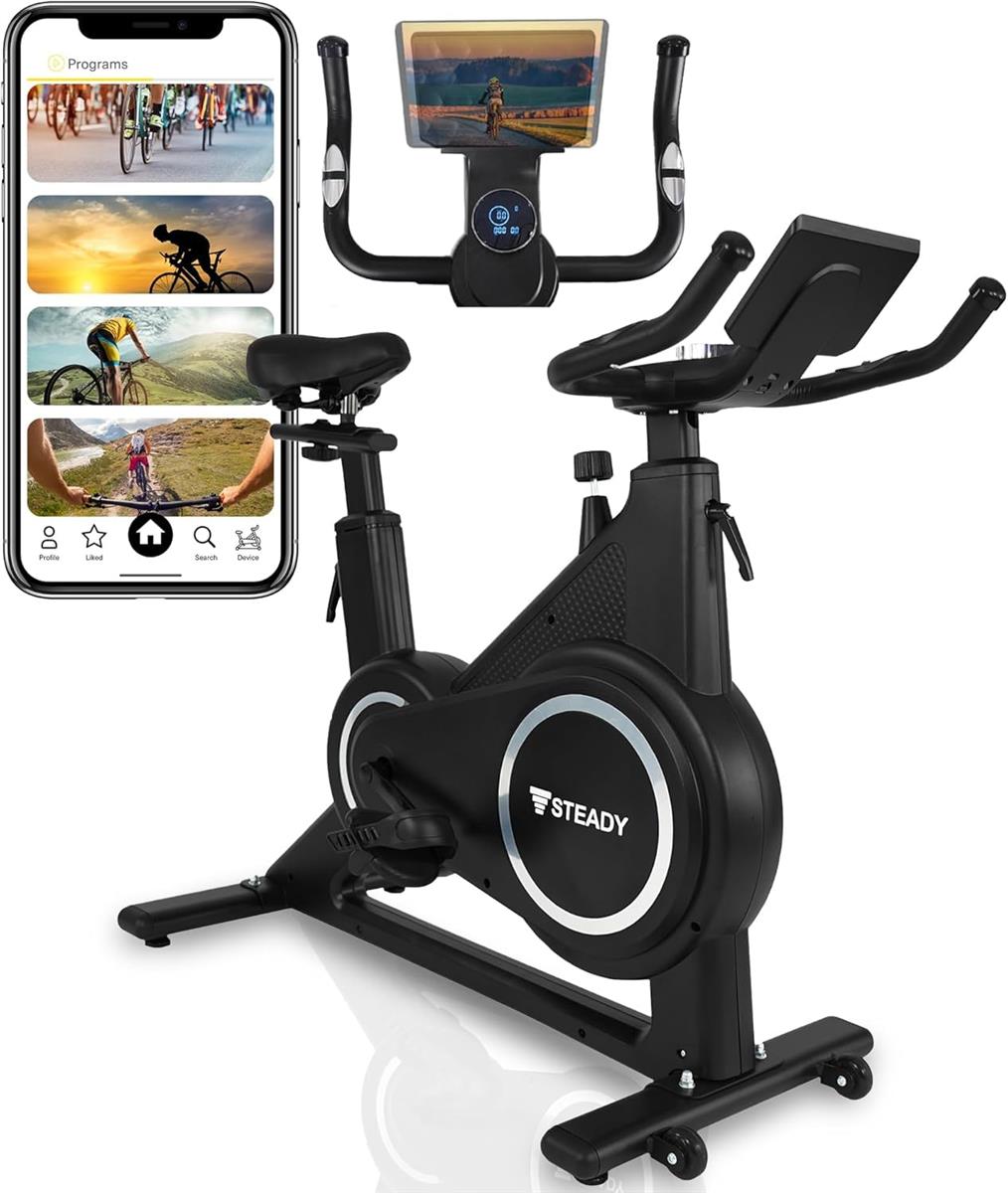 スピンバイク Plus/Pro【Zwift/アプリ連動/静音/組立簡単】エアロバイク フィットネスバイク 家庭用 トレーニングバイク・マシーン ST142 ST145|Love Lone Star