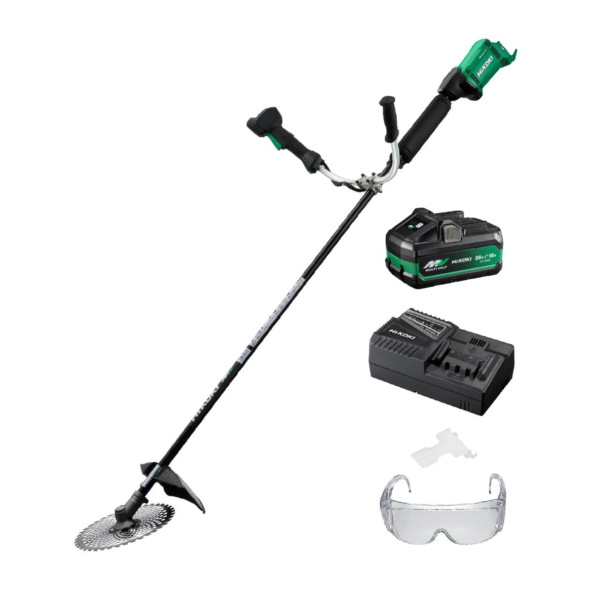 HiKOKI(ハイコーキ) 36V 充電式 刈払機 草刈機 CG36DC 刈刃径255mm 両手ハンドル 高トルク 高耐久ブラシレスモーター搭載 芝刈り機 バッテリー1個・充電器付 CG36DC(WAZ)｜Love Lone Star
