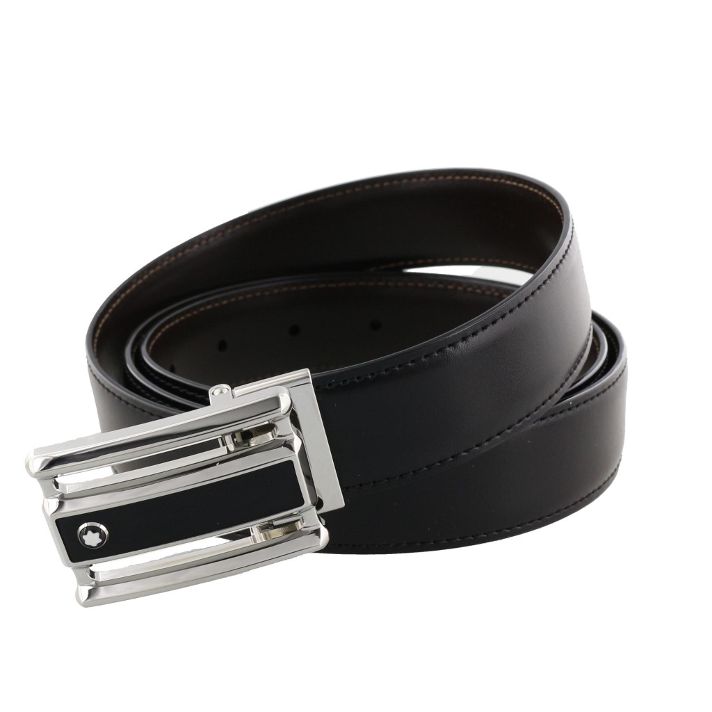 【P5倍 6/4 20時～6/7 24時】モンブラン MONTBLANC 三尺帯 メンズ 黒いこと 赤銅色 114423 BLACK/BROWN