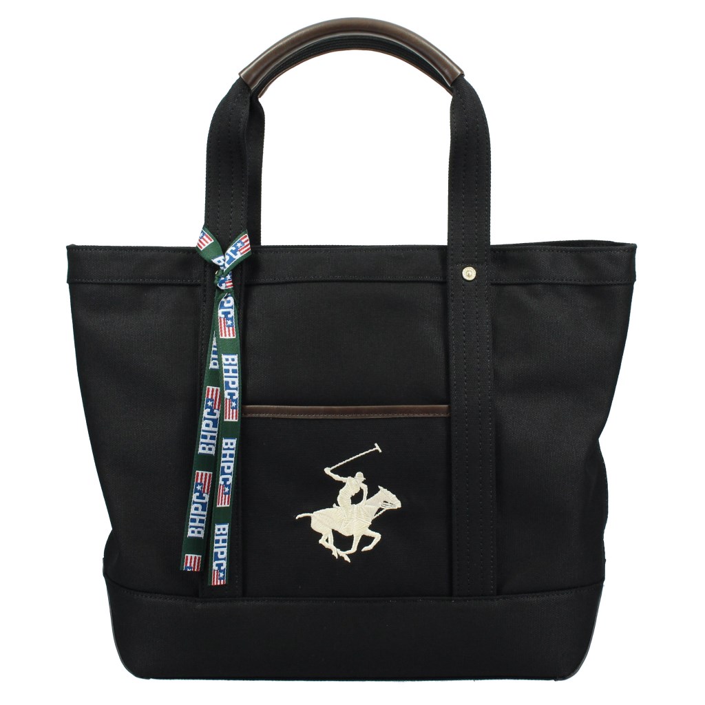 ビバリーヒルズ ポロ野球クラブ BEVERLY HILLS POLO CLUB トートバッグ レディース 黒いこと BH1008N BK/BK/WH