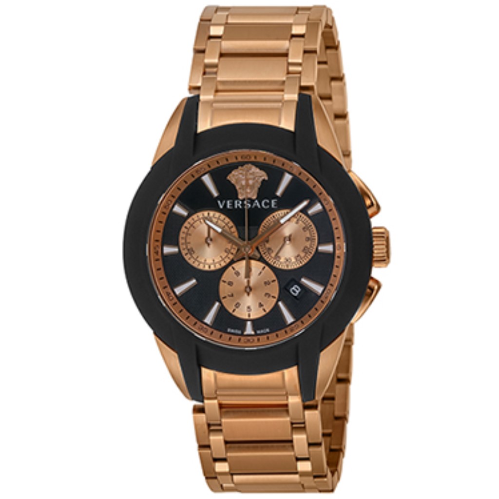 VERSACE ヴェルサーチ 腕時計 メンズ キャラクタークロノ ブラック VEM800318
