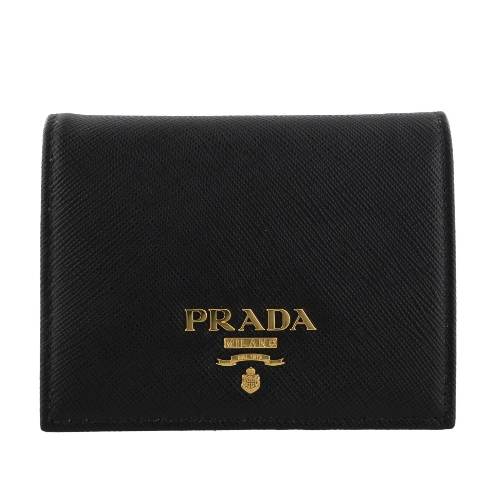 お値下げ　PRADA サフィアーノレザー三つ折り財布 ブラック 最終価格❣️激レア✨PRADA プラダ 三つ折り財布サフィアーノ