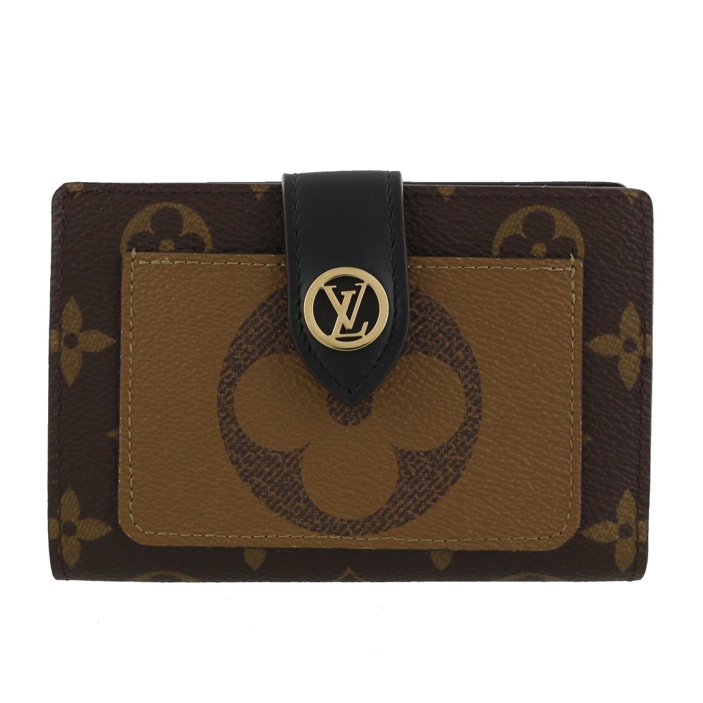 【未使用品】ルイ・ヴィトン　ポルトフォイユ・コンパクト　ユタ　マロン　財布 LOUIS VUITTON ルイヴィトン 二つ折り財布(小銭入れあり) ユタ