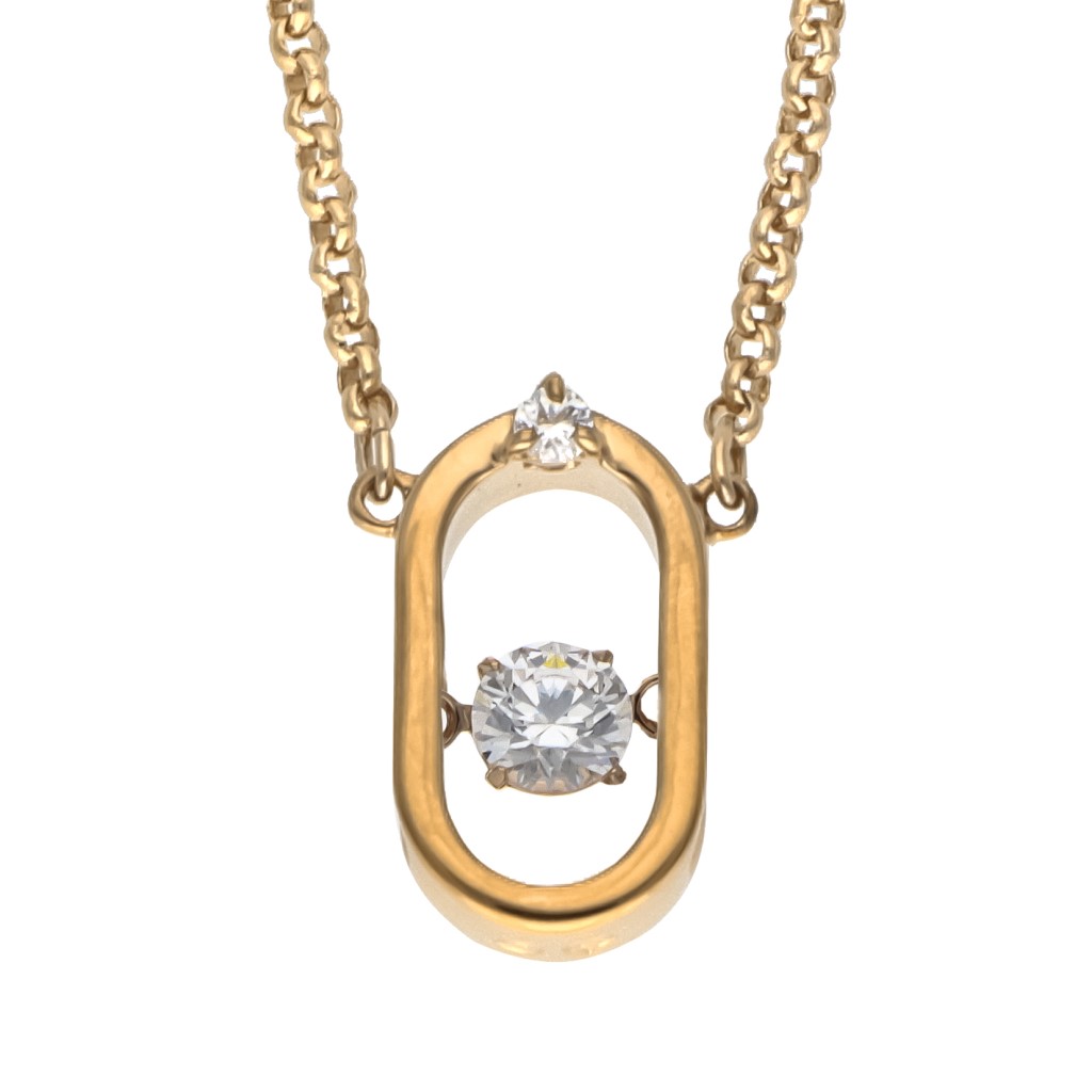 Swarovski ダブルリング ネックレス 正規品】スワロフスキー ダブルリングネックレス - メルカリ