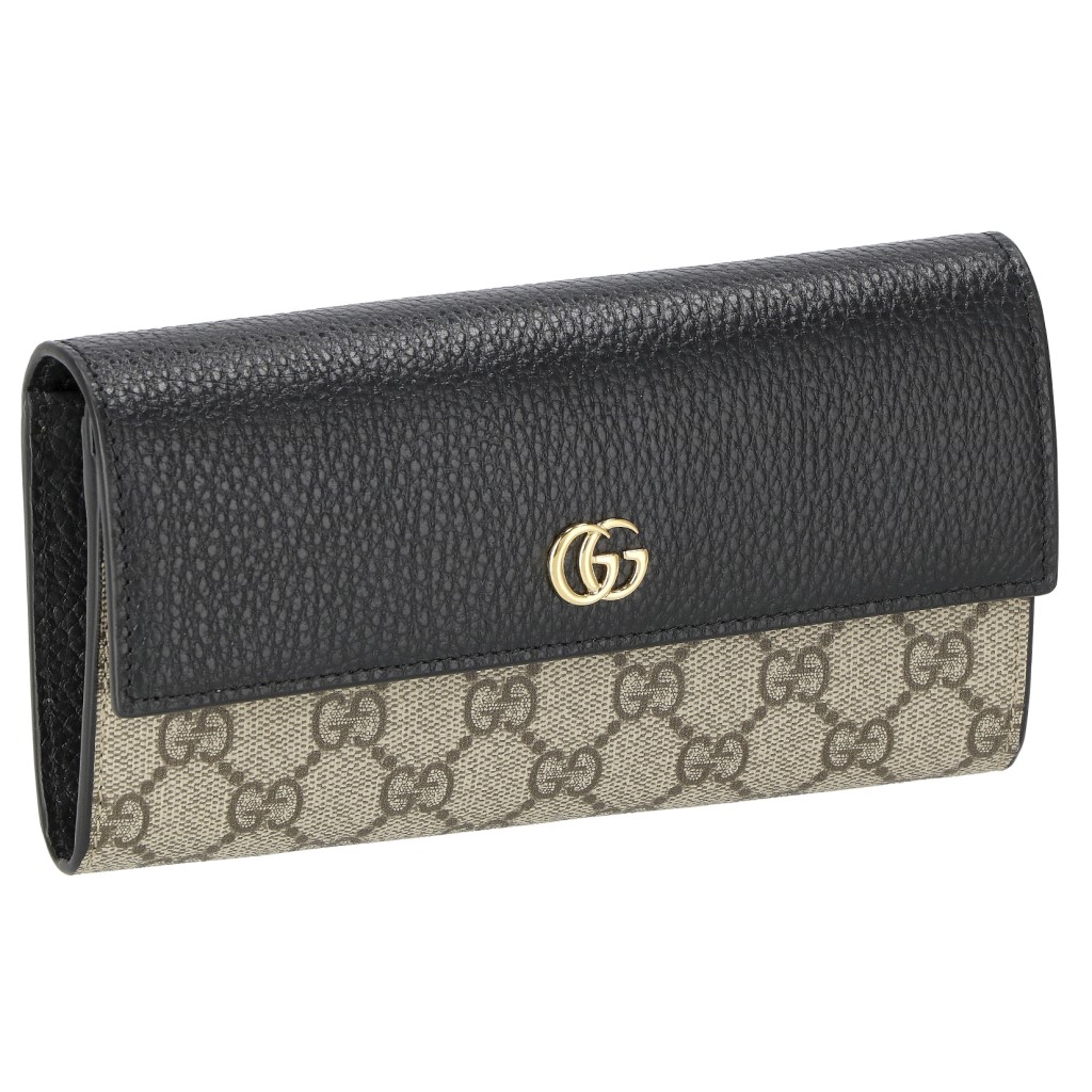 グッチ GUCCI 長金入れ レディース GG マーモント 黒いこと 456116 17WAG 1283