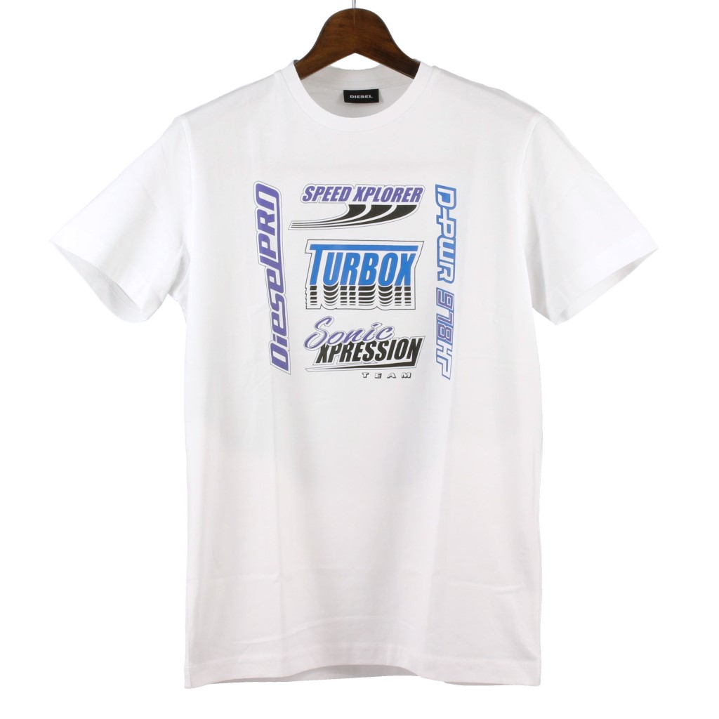 DIESEL ラメ入りシルバー半袖Tシャツ Sサイズ DIESEL®】ウィメンズ Tシャツ＆トップス｜ディーゼル公式